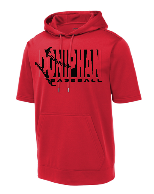 Sport-Tek Fleece Short Sleeve Hooded Pullover