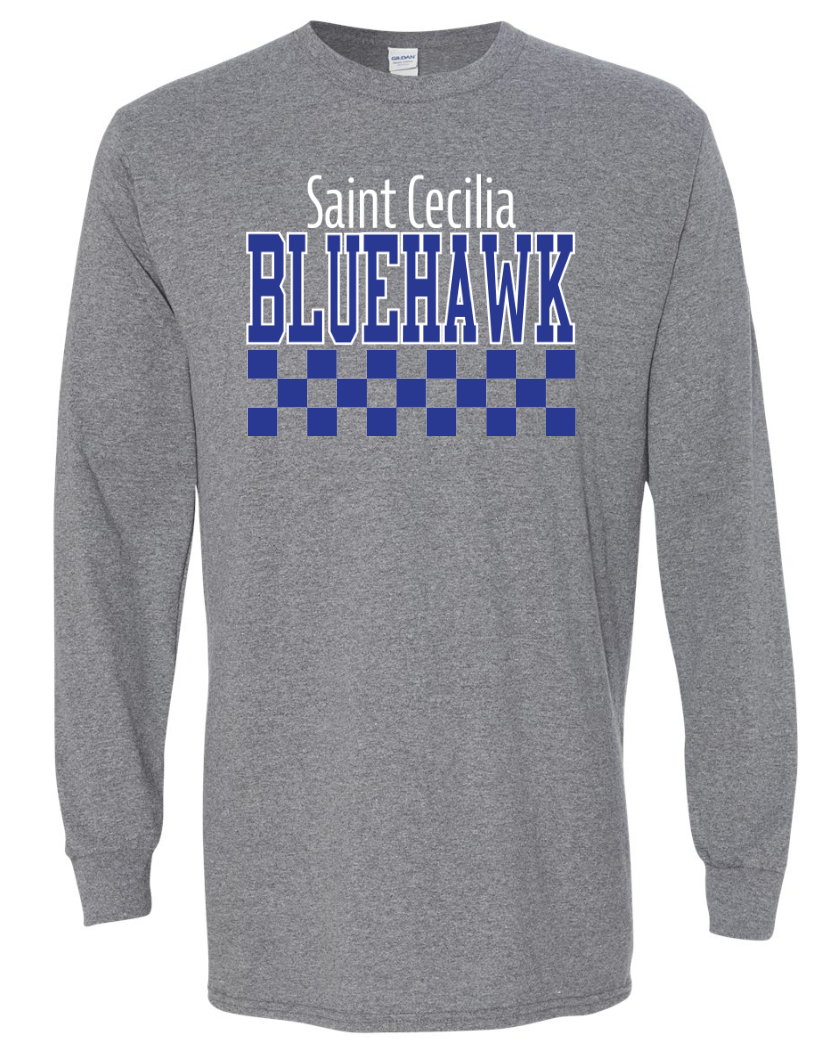 Checkered Bluehawk Design