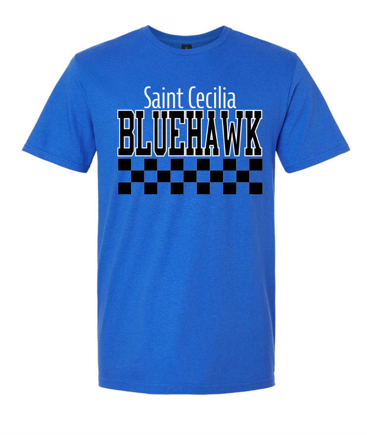 Checkered Bluehawk Design