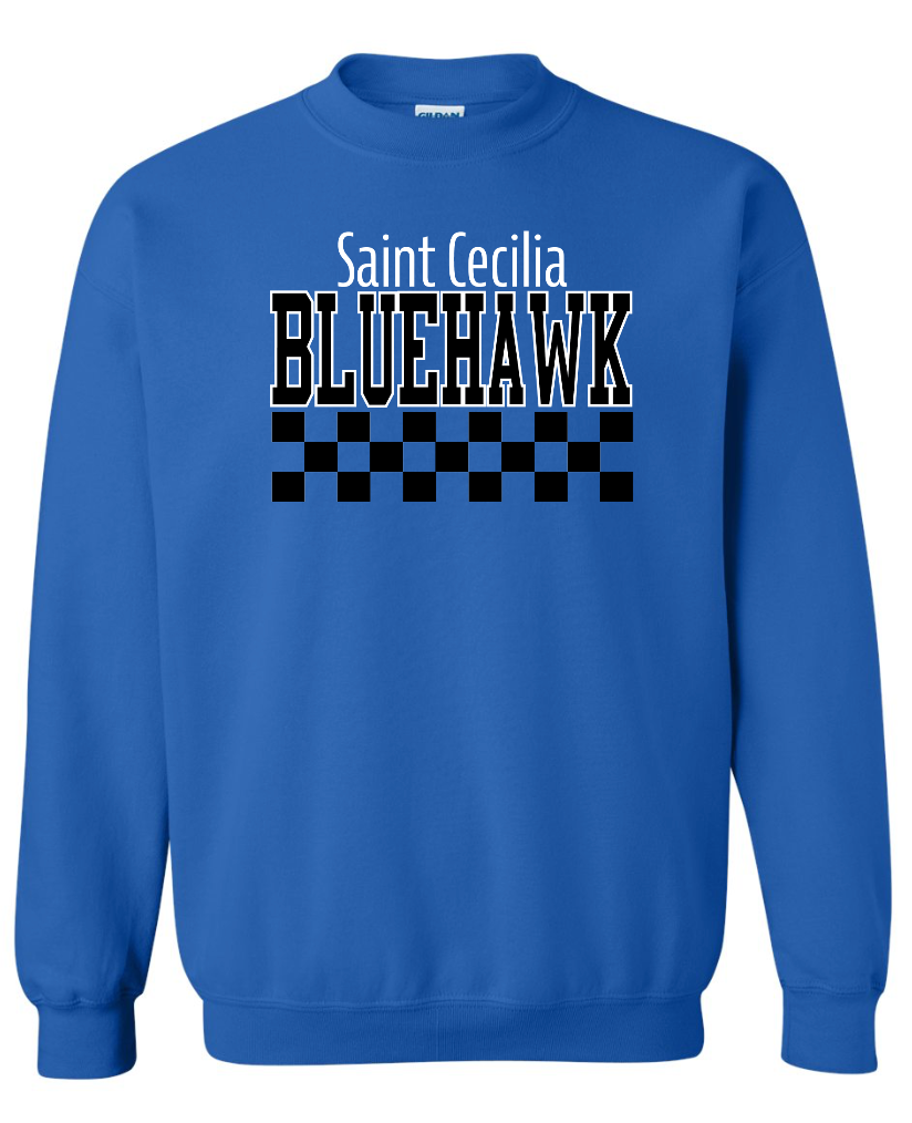 Checkered Bluehawk Design