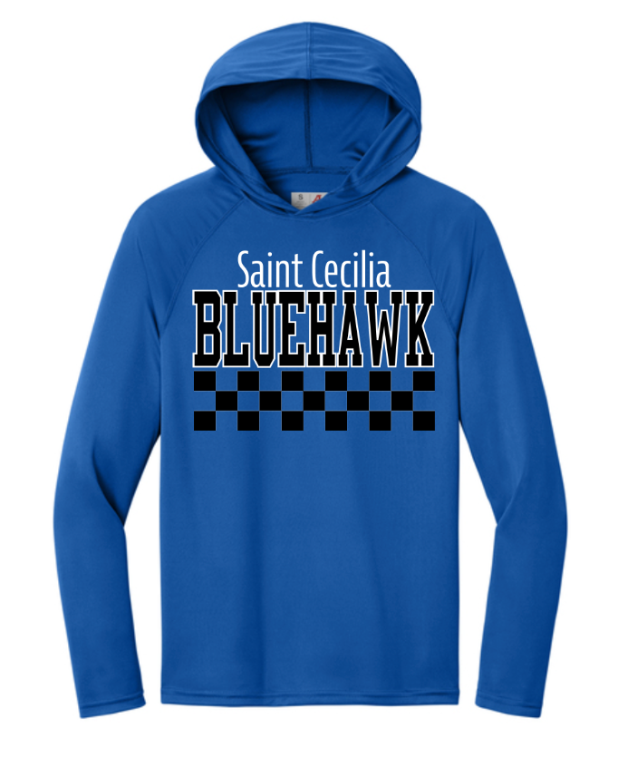 Checkered Bluehawk Design
