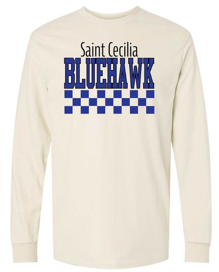 Checkered Bluehawk Design