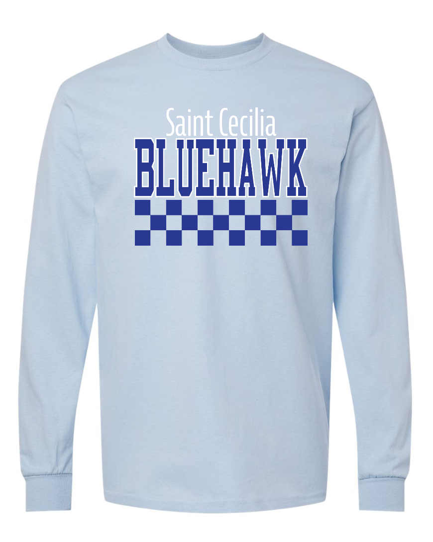 Checkered Bluehawk Design