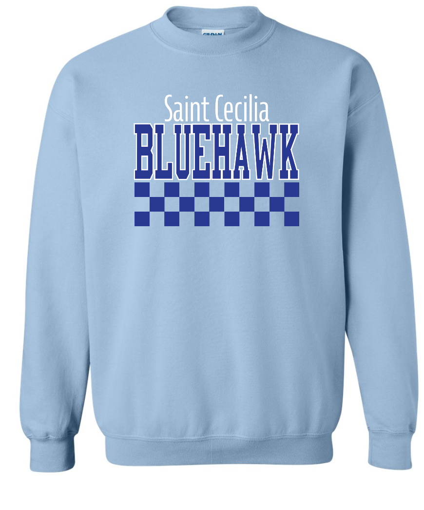 Checkered Bluehawk Design